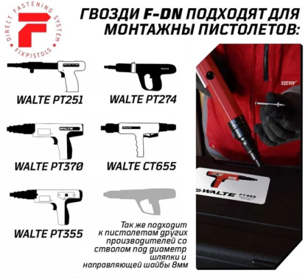 Гвоздь FixPistols F-DN57 (100шт/уп)