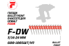 Гвозди по бетону для Dewalt DCN890N Fixpistols F-DW 3x22, 1005 шт.