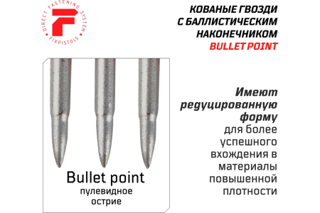 Усиленные гвозди по бетону Fixpistols F-CN 3x38, 1000 шт.